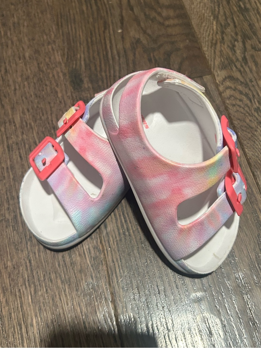 Toddler Skechers Tie-Dye Pink Buckle Sandals - Size 5